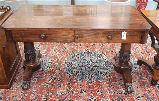 An early Victorian rosewood library table W.133cm